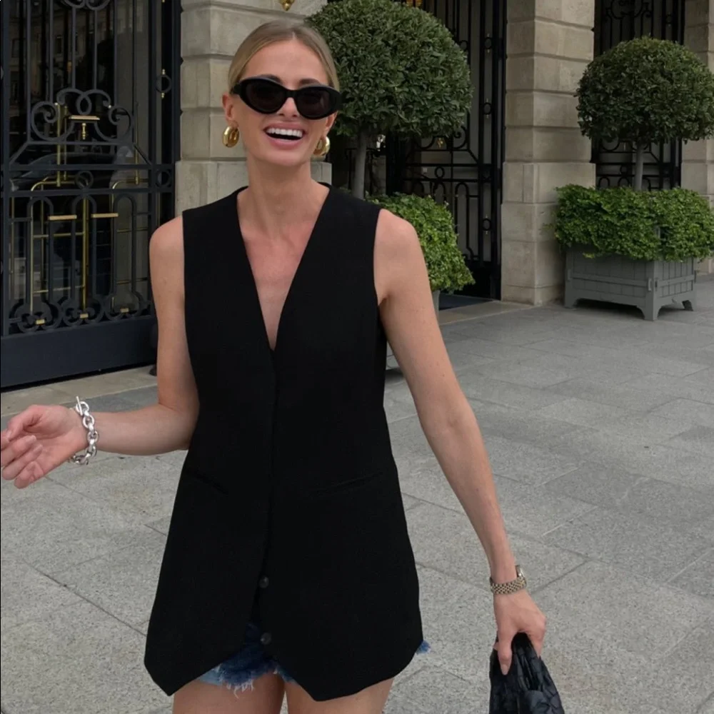 Loulou Studio Black Vest - Picture 9 of 11